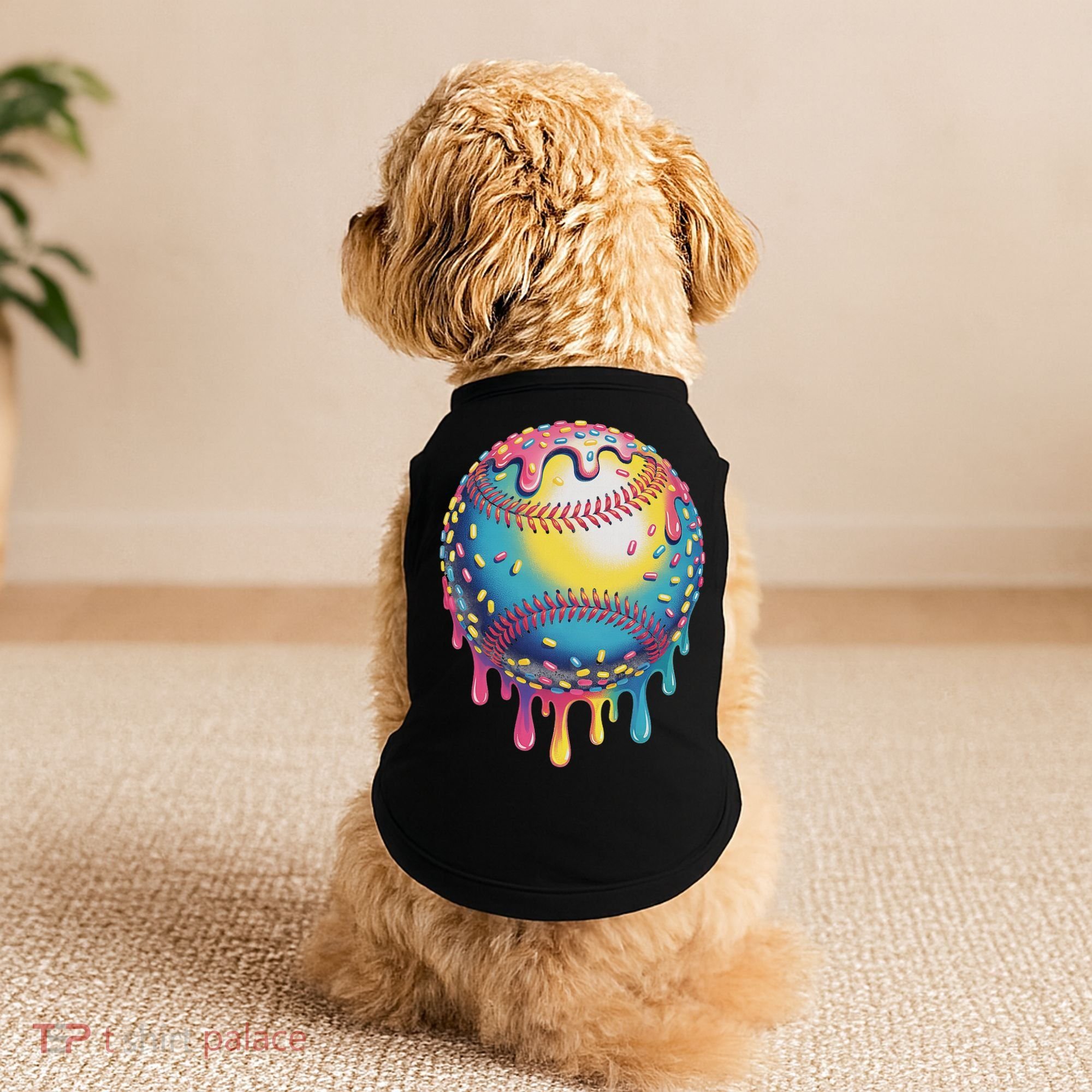Ice Cream Drip Baseball Stuff Baseball Drip For Doggie Tank