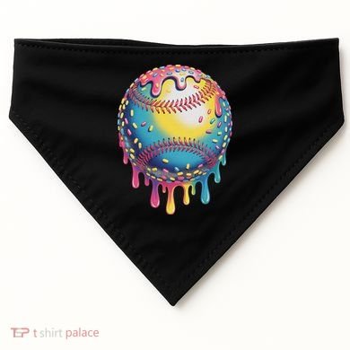 Ice Cream Drip Baseball Stuff Baseball Drip For USA-Made Doggie Bandana