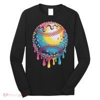 Ice Cream Drip Baseball Stuff Baseball Drip For Long Sleeve Shirt thumb 0