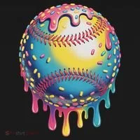 Ice Cream Drip Baseball Stuff Baseball Drip For Bucket Hat thumb 4