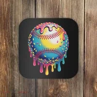 Ice Cream Drip Baseball Stuff Baseball Drip For Coaster thumb 0