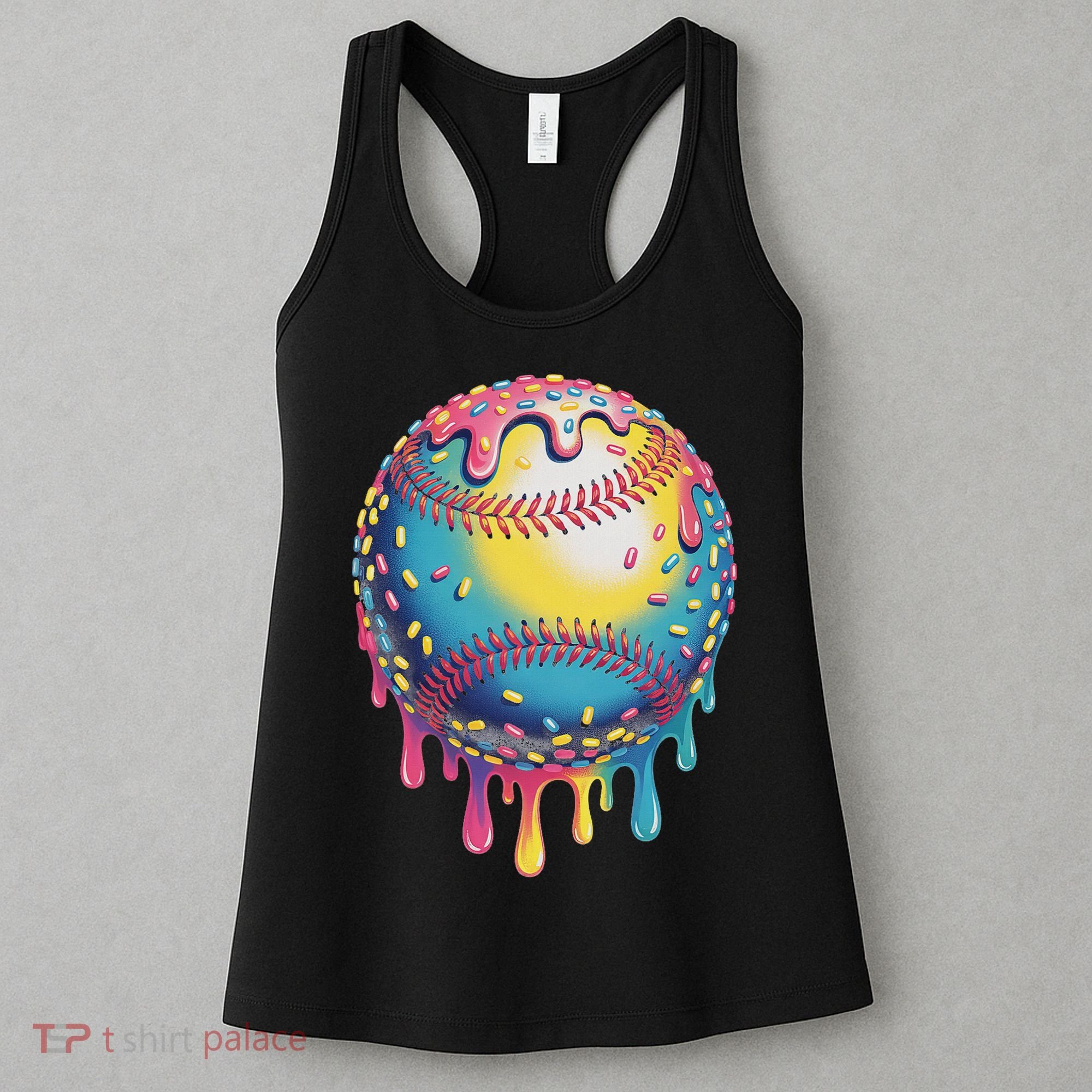 Ice Cream Drip Baseball Stuff Baseball Drip For Women's Tank Top
