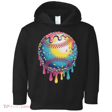 Ice Cream Drip Baseball Stuff Baseball Drip For Toddler Hoodie