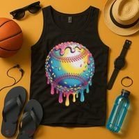 Ice Cream Drip Baseball Stuff Baseball Drip For Tank Top thumb 4