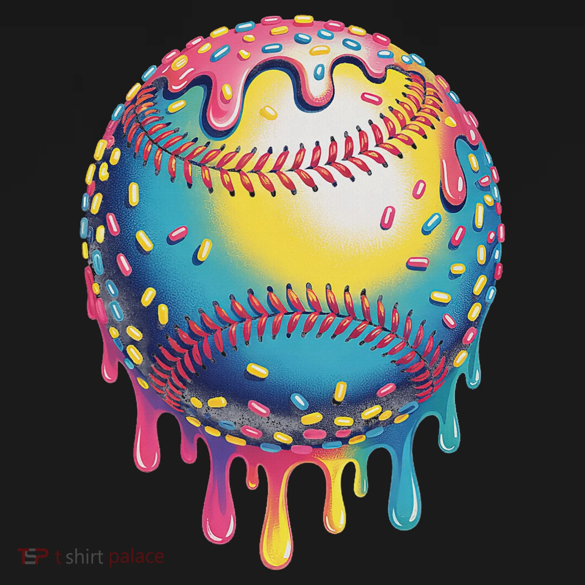 Ice Cream Drip Baseball Stuff Baseball Drip For Women's Long Sleeve Shirt