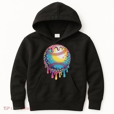Ice Cream Drip Baseball Stuff Baseball Drip For Kids Hoodie