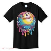 Ice Cream Drip Baseball Stuff Baseball Drip For Kids T-Shirt thumb 0