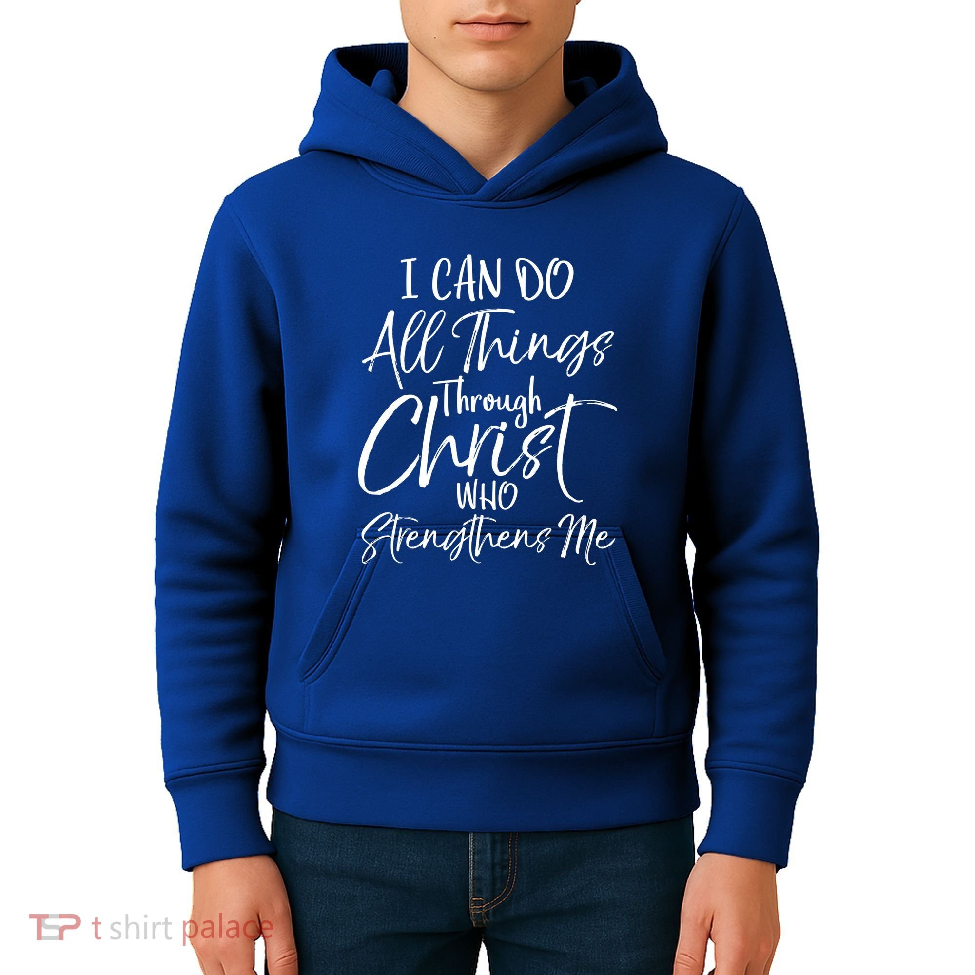 I Can Do All Things Through Christ Who Strengthens Me Funny Gift Kids Hoodie