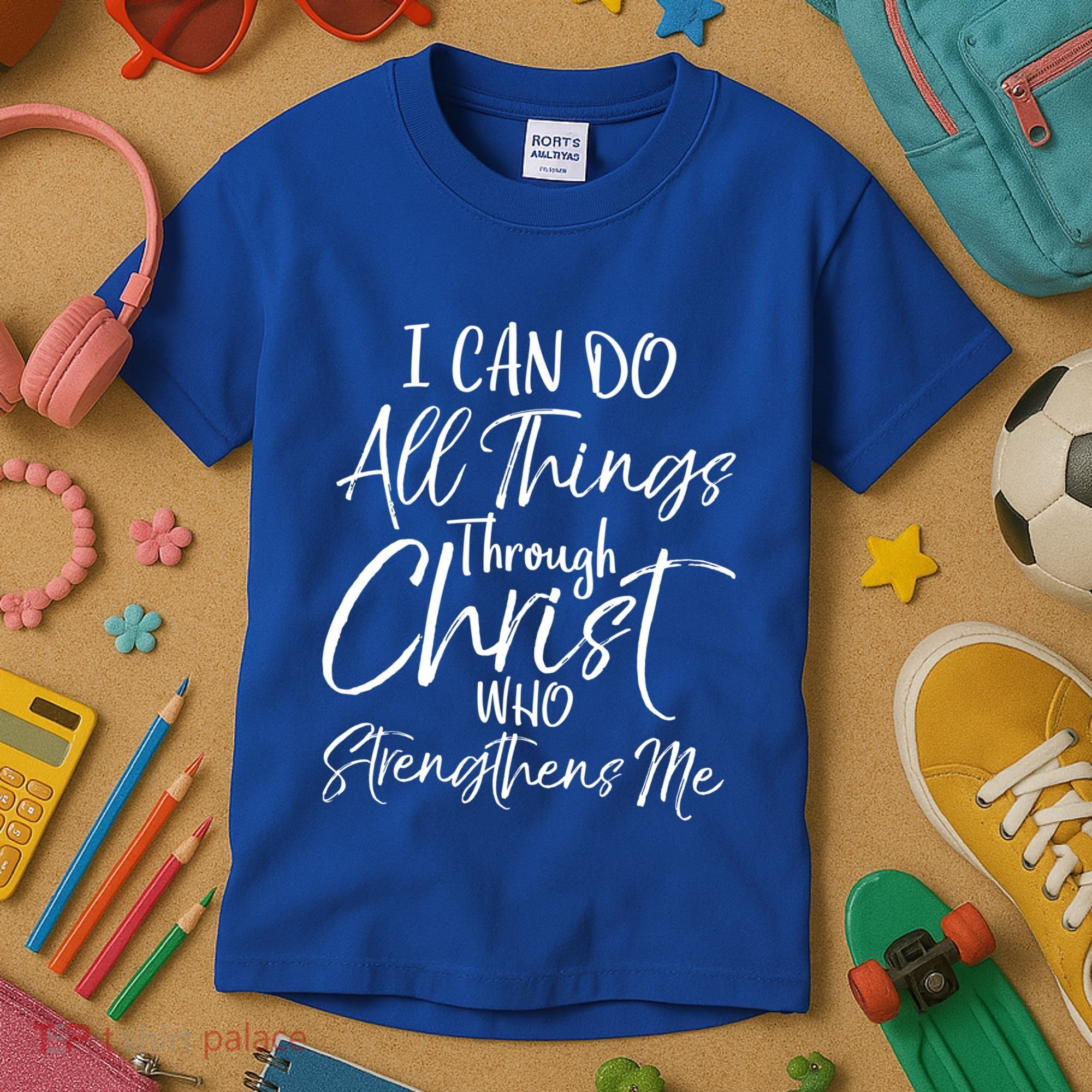 I Can Do All Things Through Christ Who Strengthens Me Funny Gift Kids T-Shirt