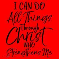 I Can Do All Things Through Christ Who Strengthens Me Funny Gift Santa Hat thumb 1