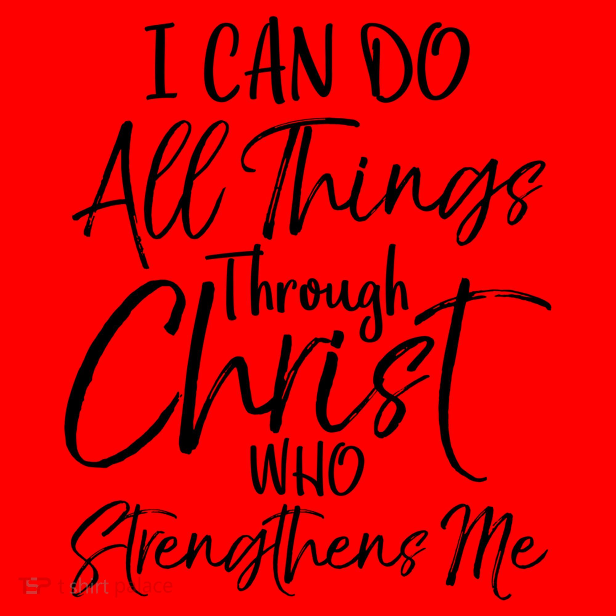 I Can Do All Things Through Christ Who Strengthens Me Funny Gift Santa Hat
