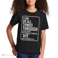 I Can Do All Things Through Black People Chanting Aye Ayemen Kids T-Shirt thumb 2
