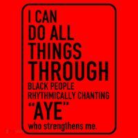 I Can Do All Things Through Black People Chanting Aye Ayemen Santa Hat thumb 1