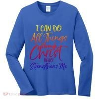 I Can Do All Things Through Christ Who Strengthens Me Gift Women's Long Sleeve Shirt thumb 0