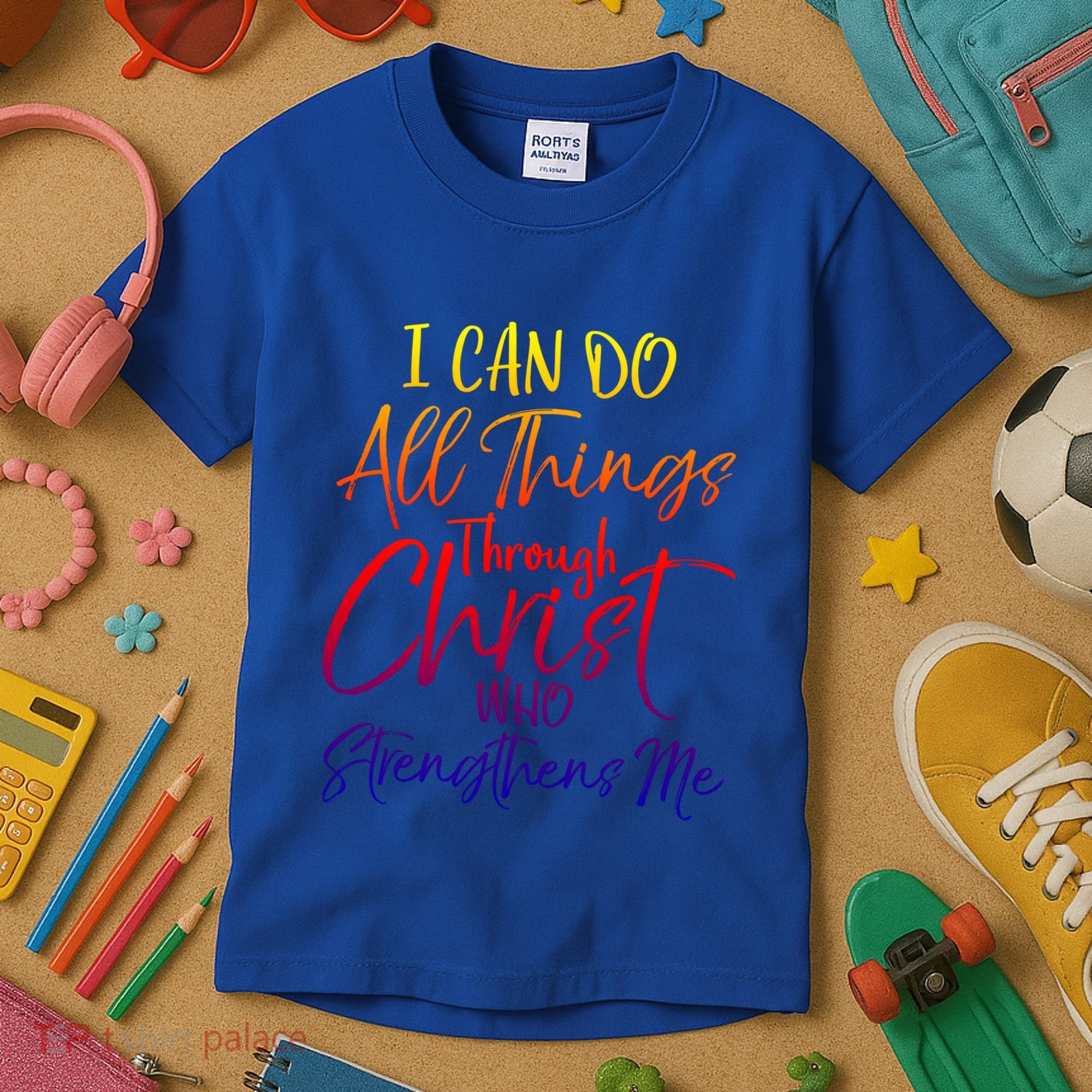 I Can Do All Things Through Christ Who Strengthens Me Gift Kids T-Shirt