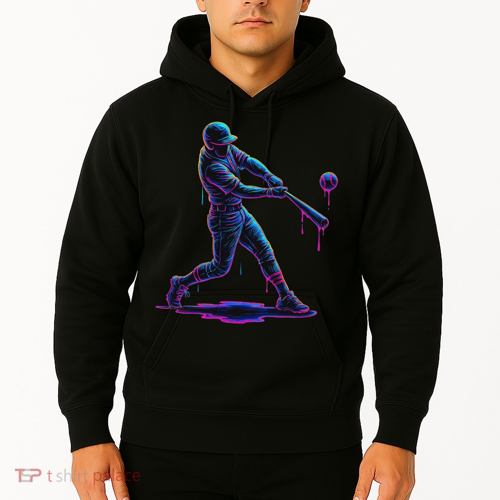 Ice Cream Drip Baseball Player Drip With Sprinkles Hoodie