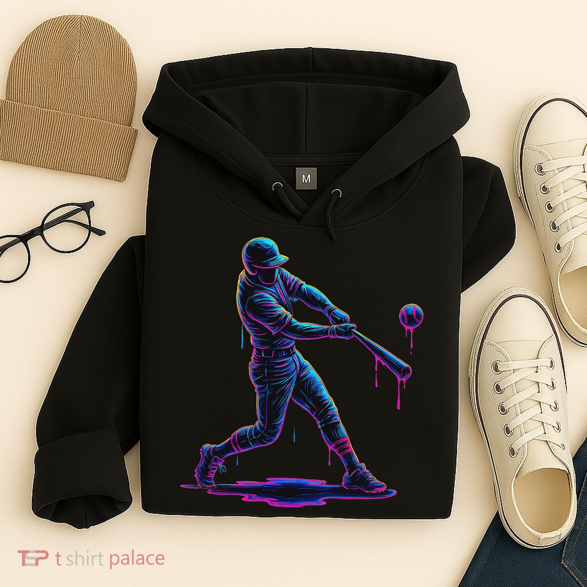 Ice Cream Drip Baseball Player Drip With Sprinkles Hoodie