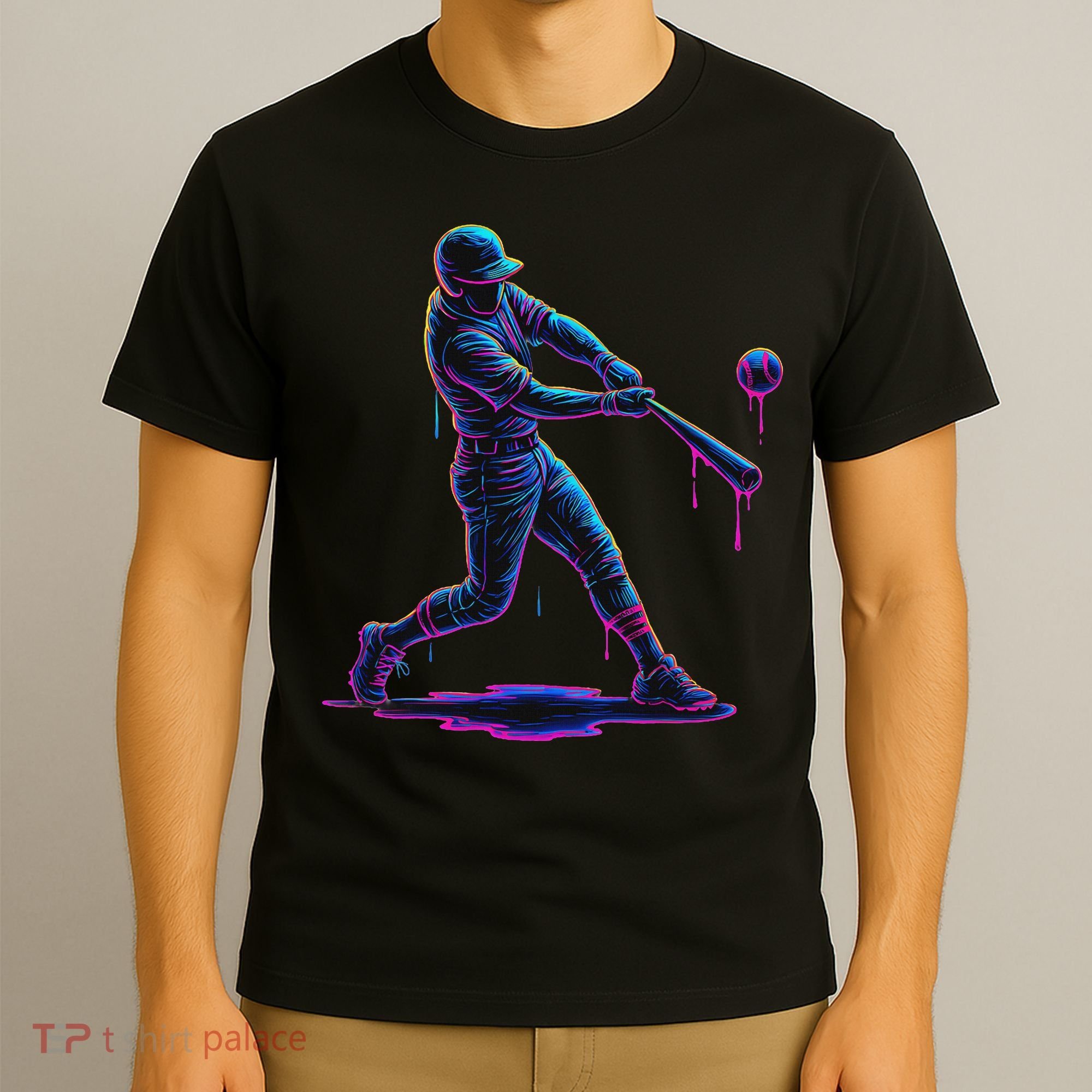 Ice Cream Drip Baseball Player Drip With Sprinkles T-Shirt