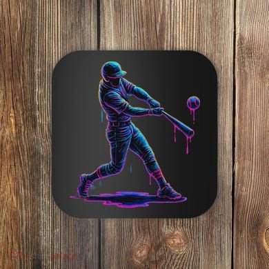 Ice Cream Drip Baseball Player Drip With Sprinkles Coaster