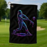 Ice Cream Drip Baseball Player Drip With Sprinkles Golf Towel thumb 1