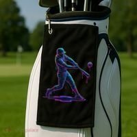 Ice Cream Drip Baseball Player Drip With Sprinkles Golf Towel thumb 2