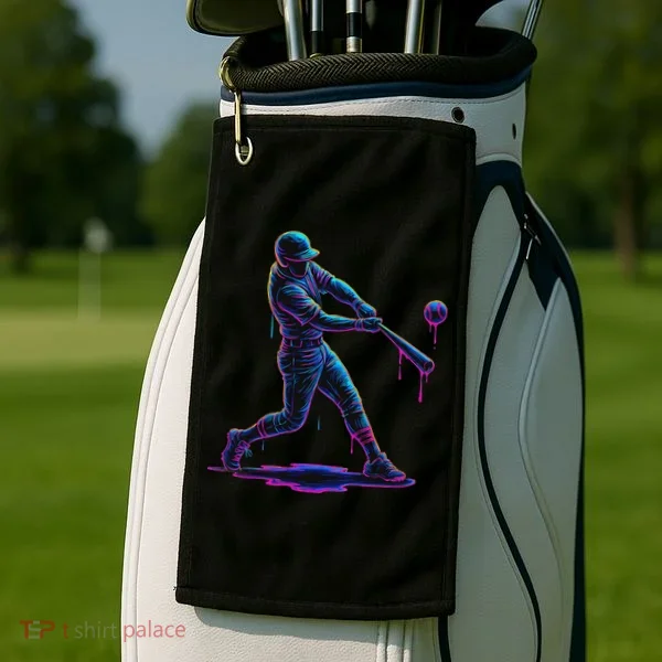 Ice Cream Drip Baseball Player Drip With Sprinkles Golf Towel