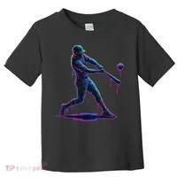 Ice Cream Drip Baseball Player Drip With Sprinkles Toddler T-Shirt thumb 0