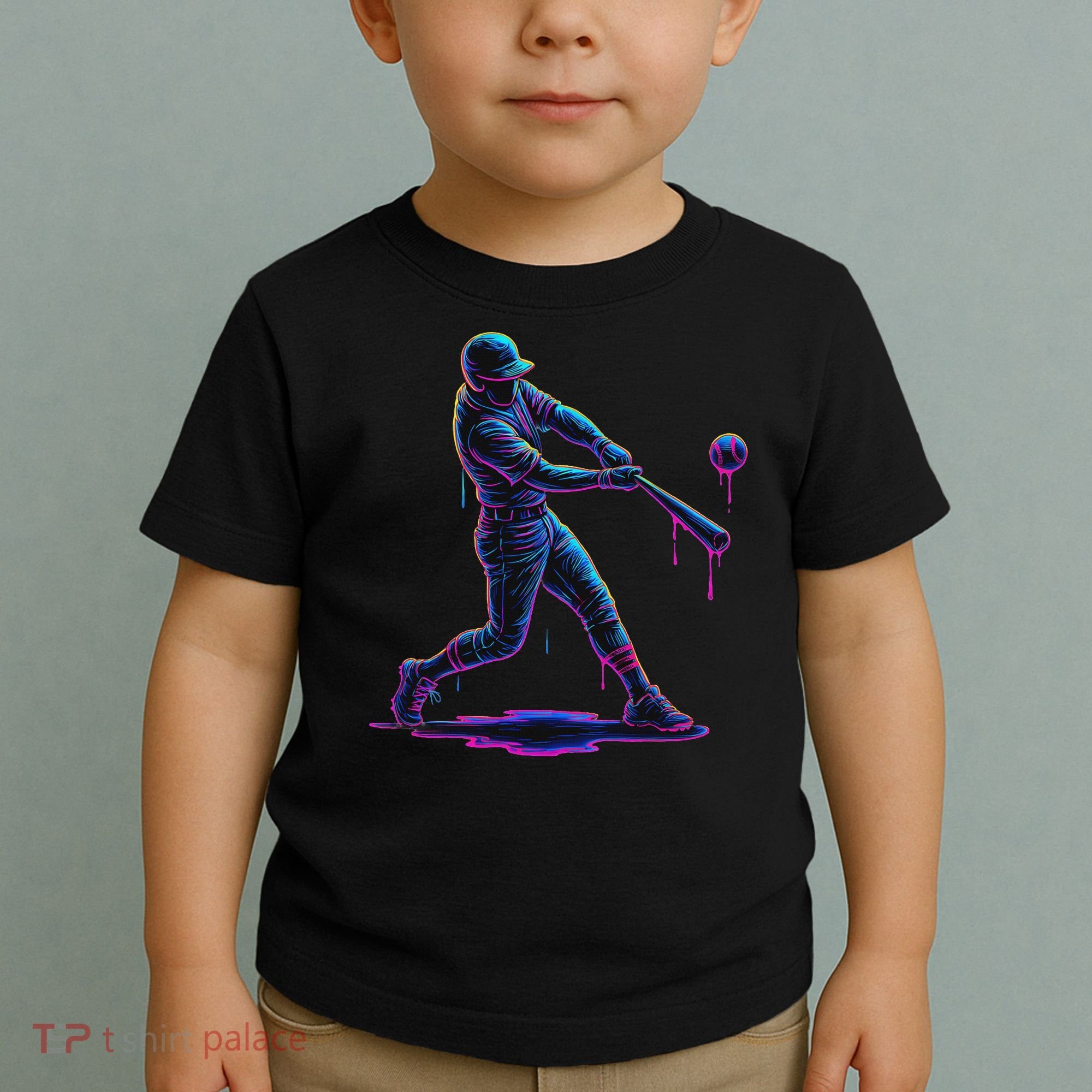 Ice Cream Drip Baseball Player Drip With Sprinkles Toddler T-Shirt