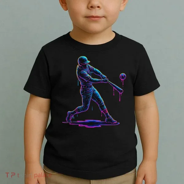 Ice Cream Drip Baseball Player Drip With Sprinkles Toddler T-Shirt