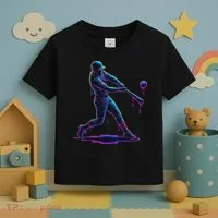 Ice Cream Drip Baseball Player Drip With Sprinkles Toddler T-Shirt thumb 3