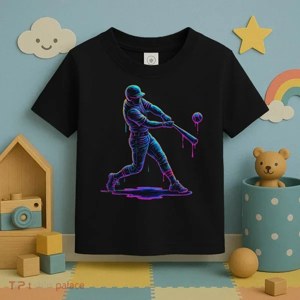 Ice Cream Drip Baseball Player Drip With Sprinkles Toddler T-Shirt