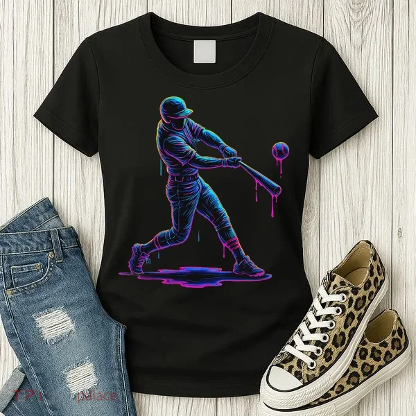 Ice Cream Drip Baseball Player Drip With Sprinkles Women's T-Shirt