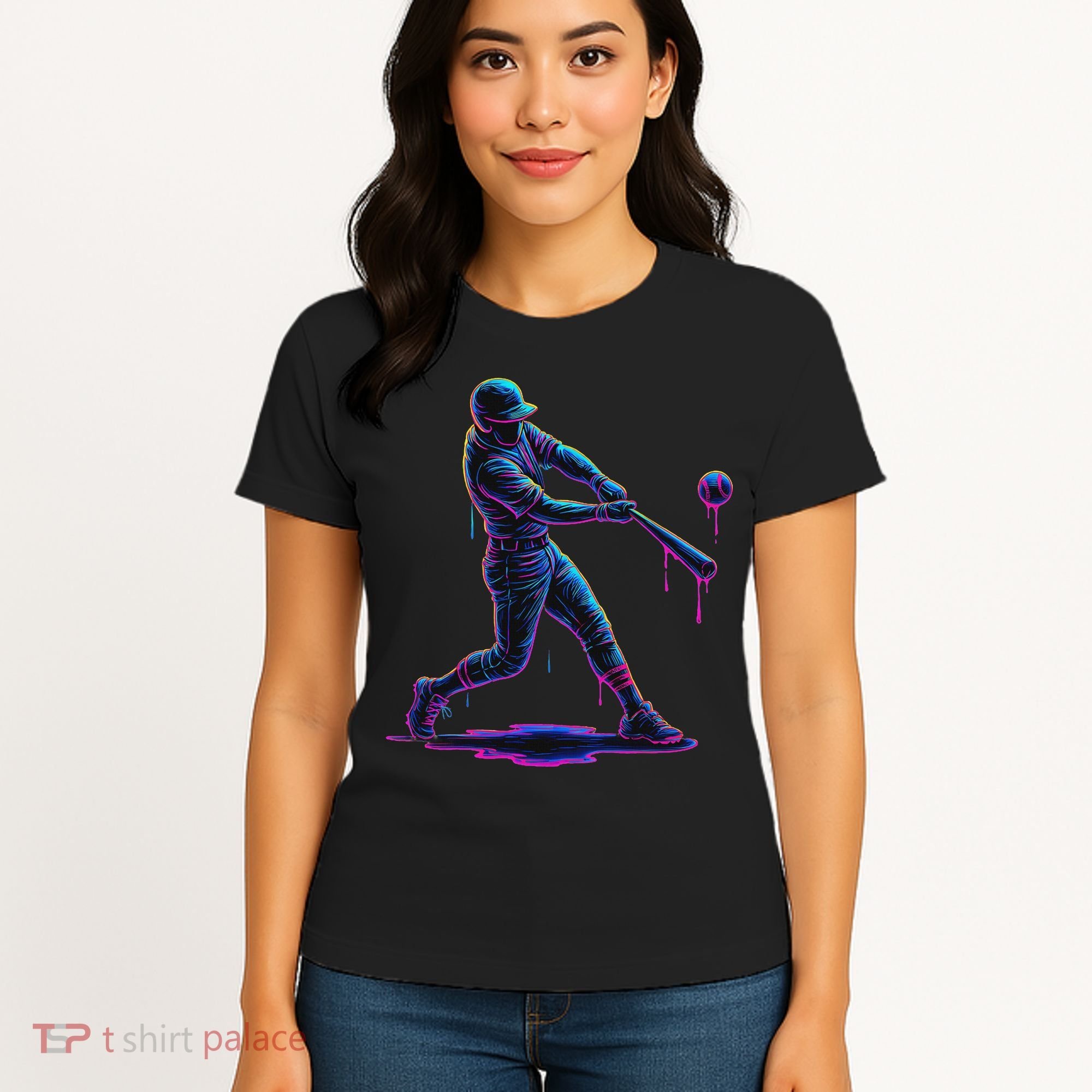 Ice Cream Drip Baseball Player Drip With Sprinkles Women's T-Shirt