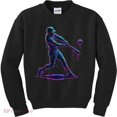 Ice Cream Drip Baseball Player Drip With Sprinkles Kids Sweatshirt