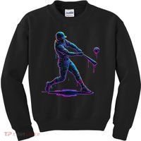 Ice Cream Drip Baseball Player Drip With Sprinkles Kids Sweatshirt thumb 0