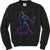 Ice Cream Drip Baseball Player Drip With Sprinkles Kids Sweatshirt thumb 0