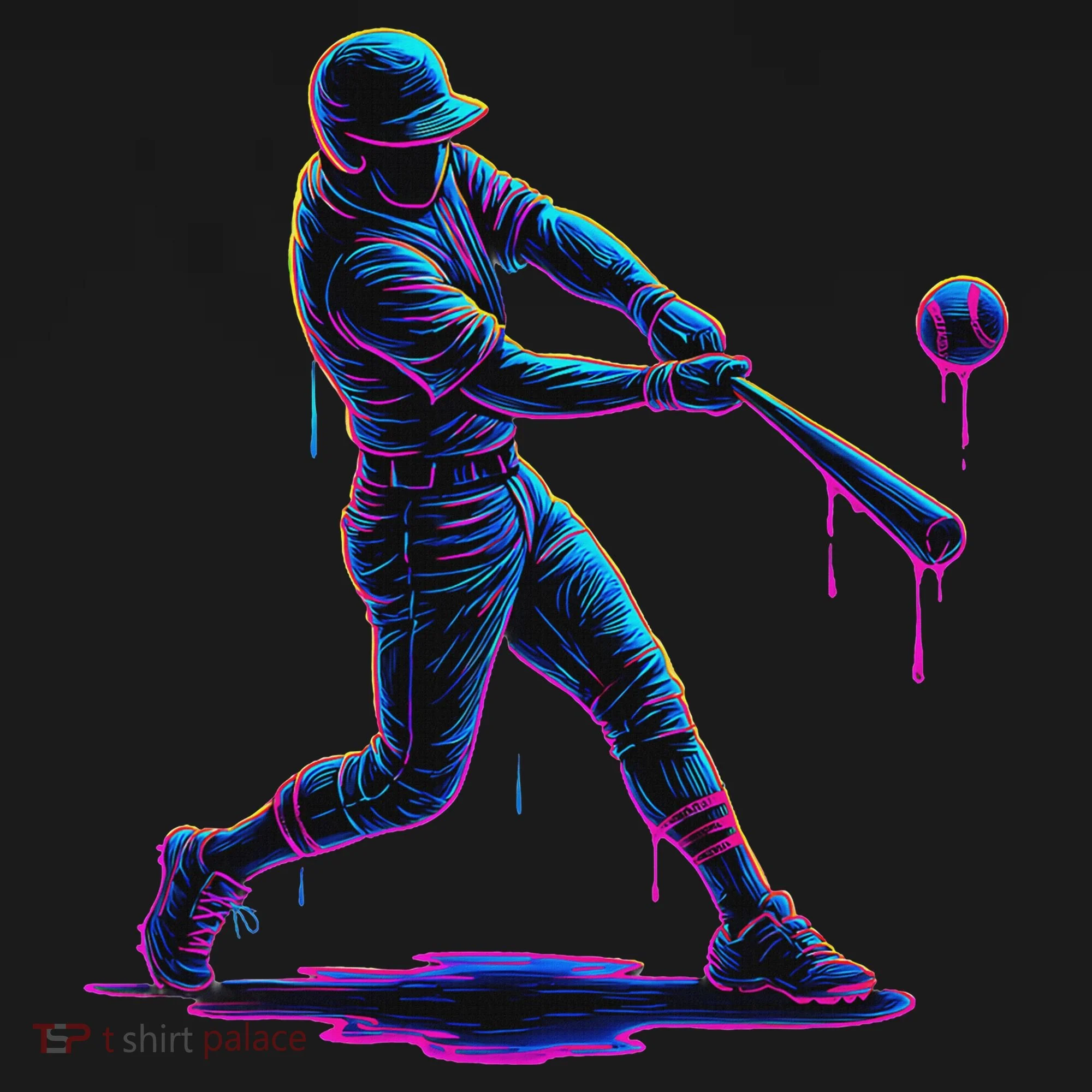 Ice Cream Drip Baseball Player Drip With Sprinkles Kids Sweatshirt