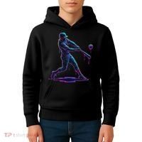 Ice Cream Drip Baseball Player Drip With Sprinkles Kids Hoodie thumb 4