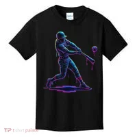 Ice Cream Drip Baseball Player Drip With Sprinkles Kids T-Shirt thumb 0