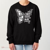 I Can Do All Things Through Christ Butterfly Women's Sweatshirt thumb 0