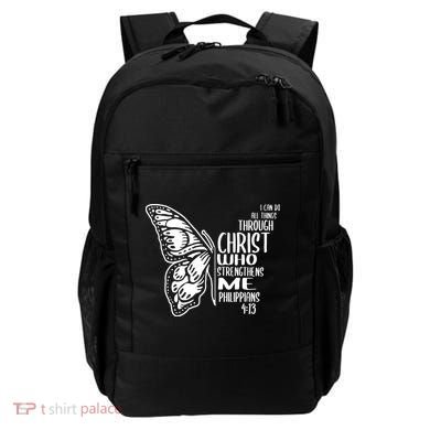 I Can Do All Things Through Christ Butterfly Backpack