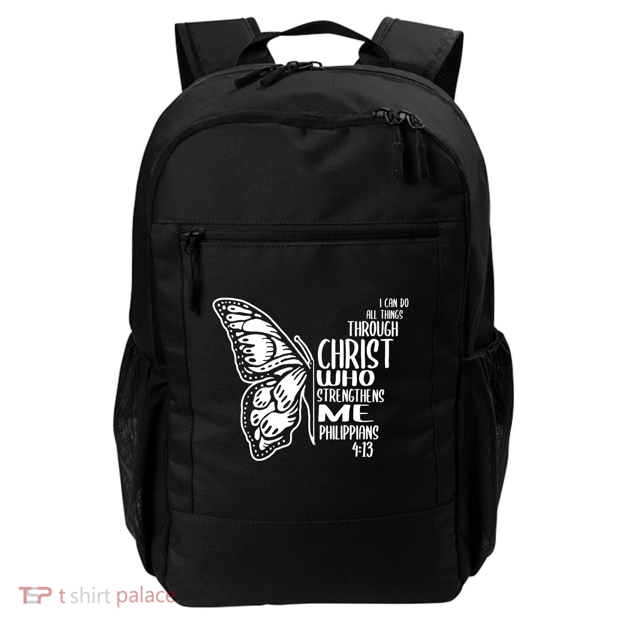 I Can Do All Things Through Christ Butterfly Backpack