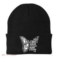 I Can Do All Things Through Christ Butterfly Beanie thumb 0