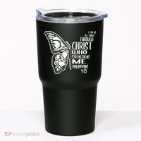 I Can Do All Things Through Christ Butterfly Tumbler thumb 0