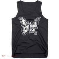 I Can Do All Things Through Christ Butterfly Tank Top thumb 0