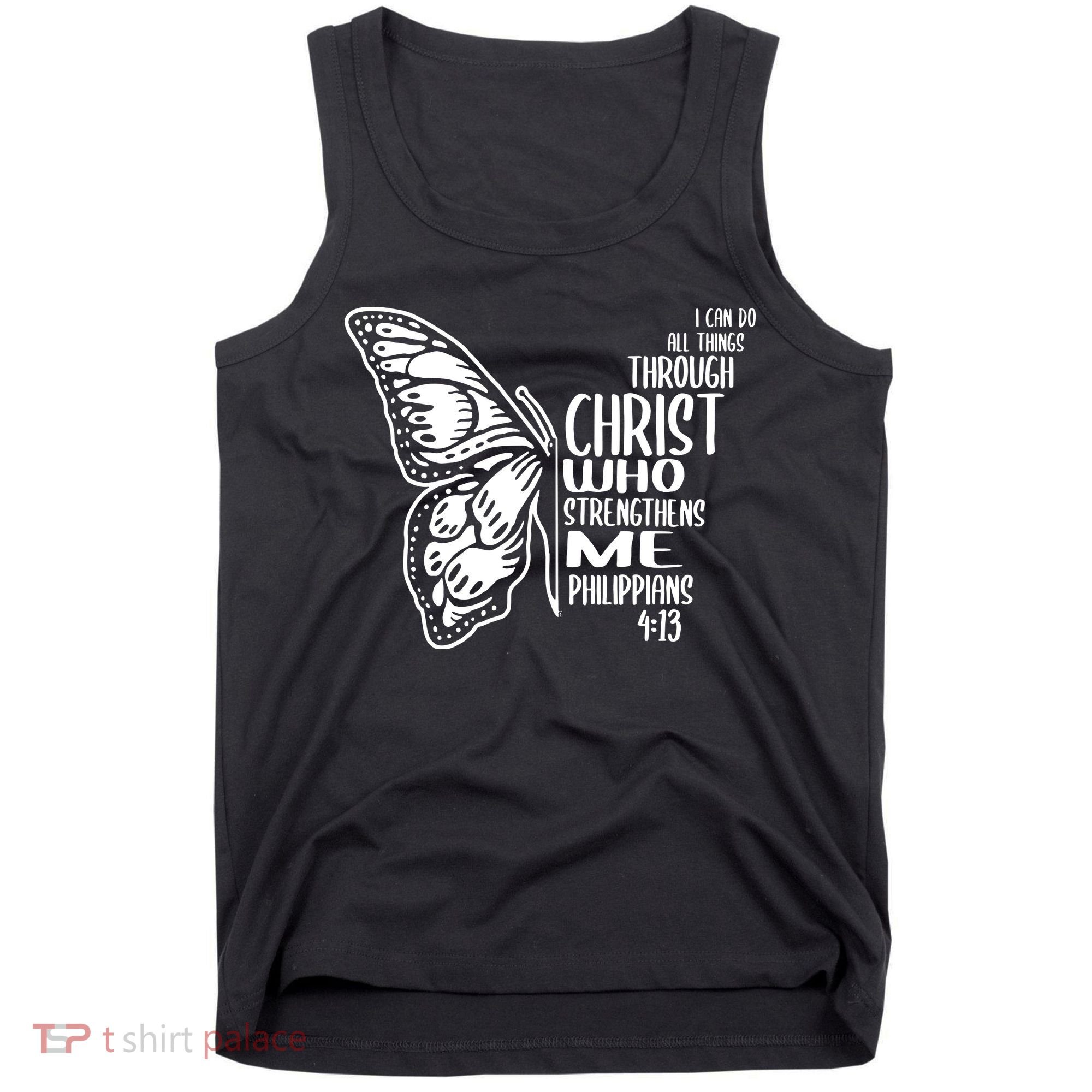 I Can Do All Things Through Christ Butterfly Tank Top