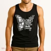 I Can Do All Things Through Christ Butterfly Tank Top thumb 3
