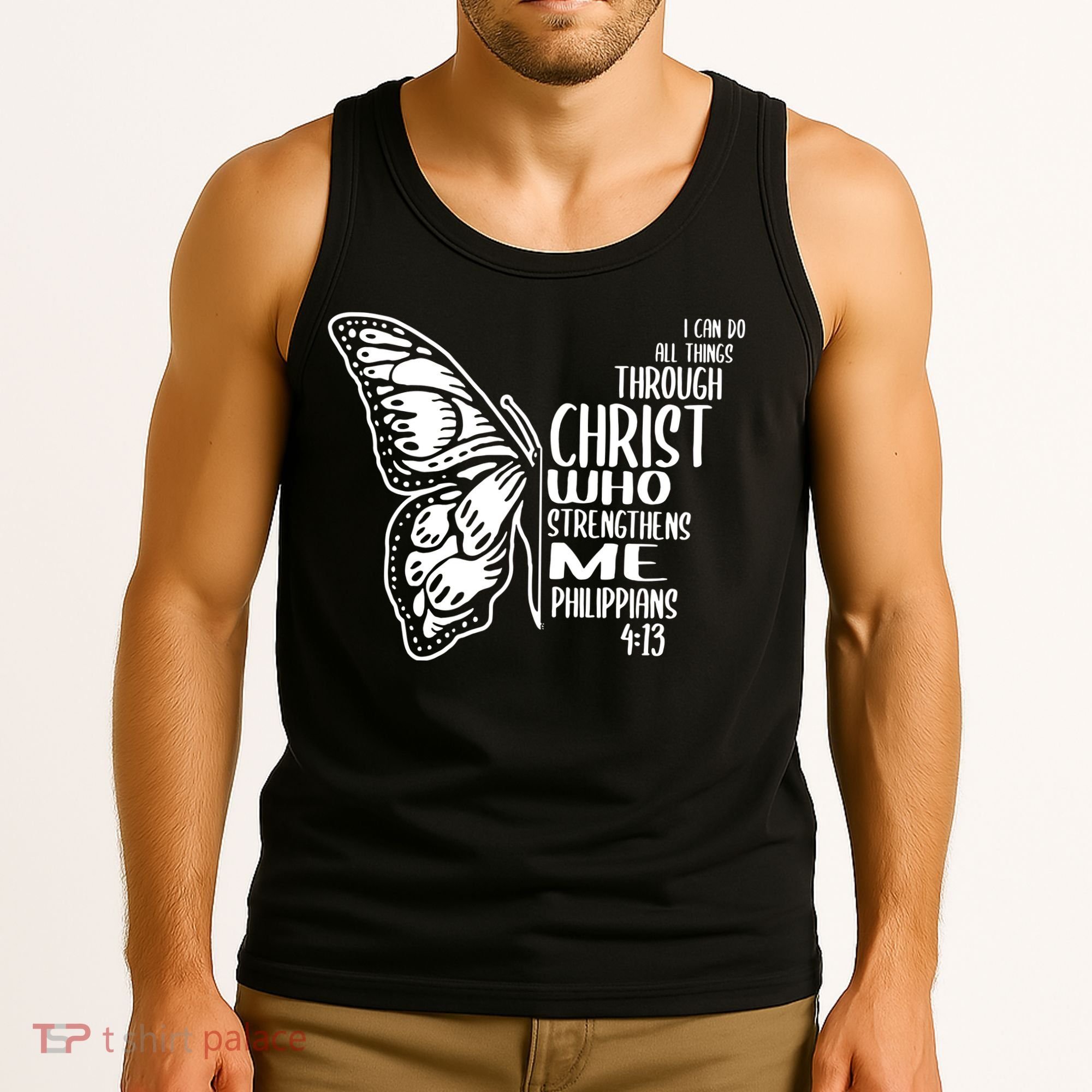 I Can Do All Things Through Christ Butterfly Tank Top