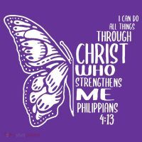 I Can Do All Things Through Christ Butterfly Hat thumb 2