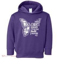 I Can Do All Things Through Christ Butterfly Toddler Hoodie thumb 0